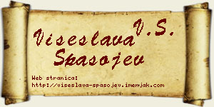 Višeslava Spasojev vizit kartica